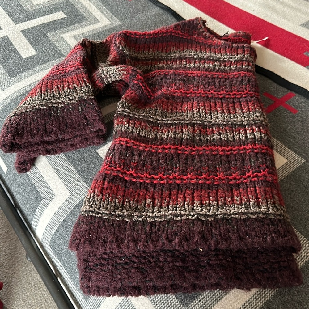 Red/burgundy Free People sweater